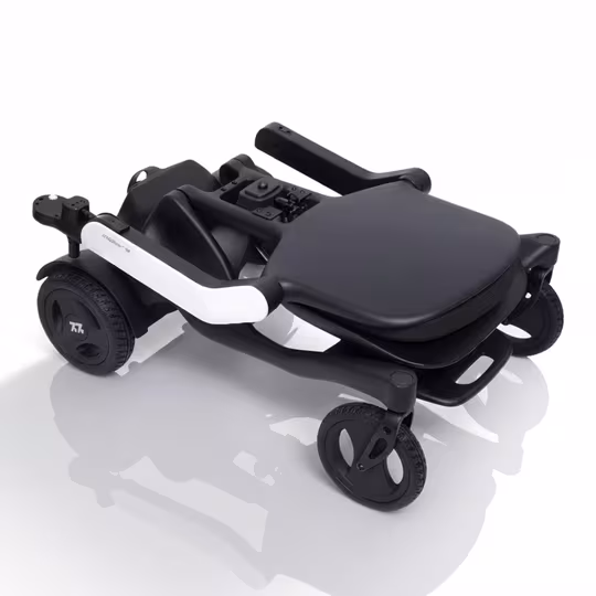Carbon Fibre Folding Electric Wheelchair Black - Image 8