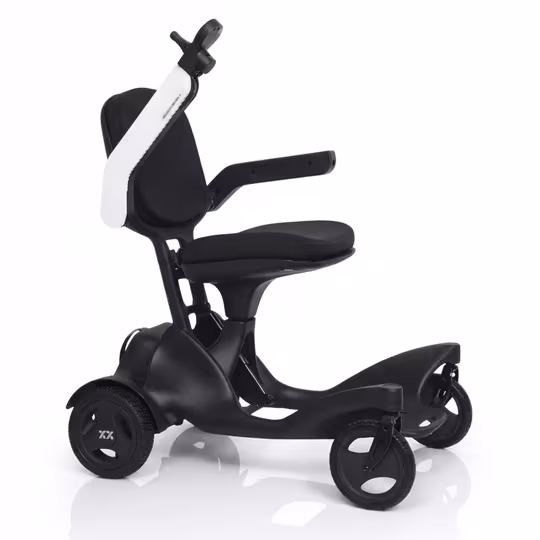 Carbon Fibre Folding Electric Wheelchair Black - Image 6