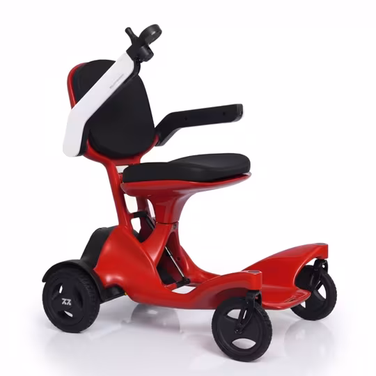 Carbon Fibre Folding Electric Wheelchair Black - Image 3